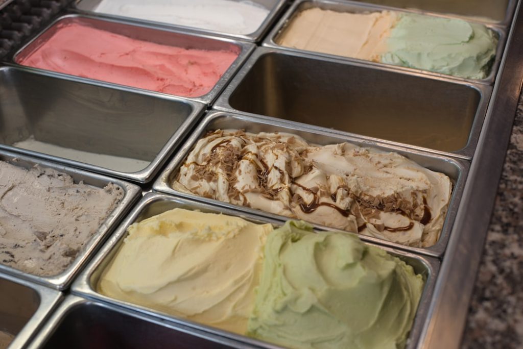 Photo professional ice cream machine