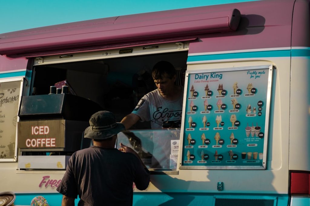 Photo commercial ice cream machine