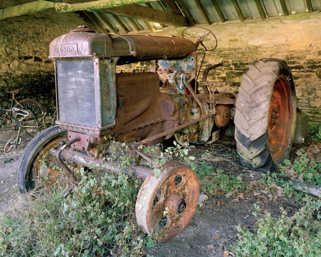 Photo vintage farm machinery for sale